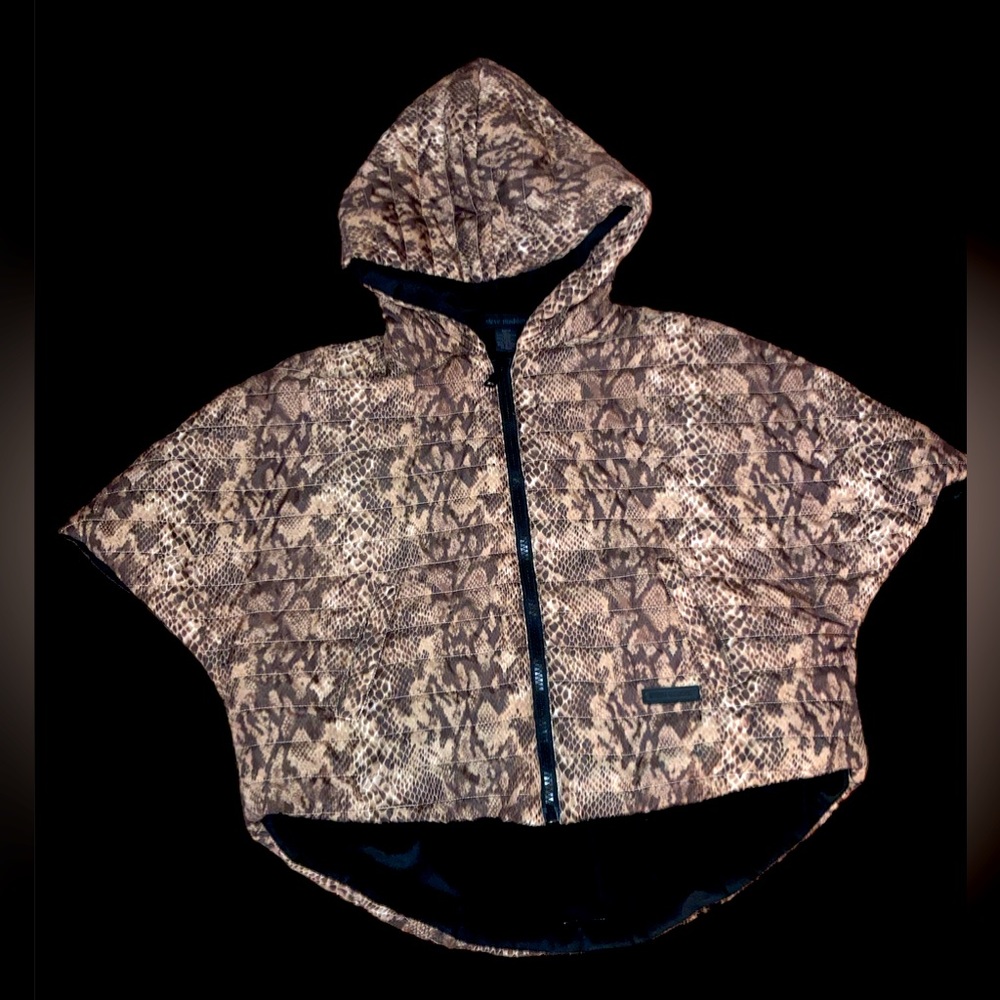 Steve Madden Snakeskin Puffer Jacket/Coat/Poncho